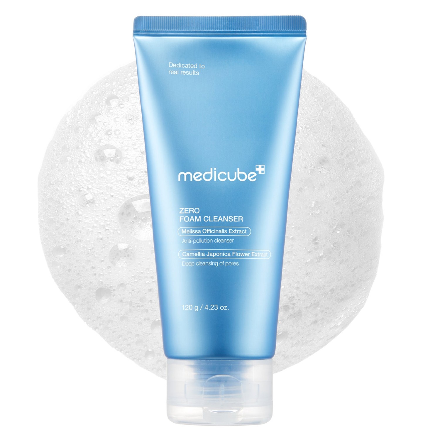 Packshot oficial del Medicube Zero Foam Cleanser con espuma
