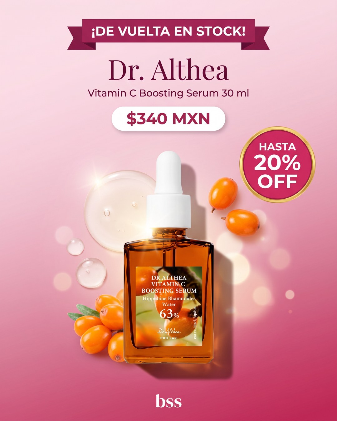 Dr. Althea Vitamin C Boosting Serum de vuelta en stock - hasta 20% OFF