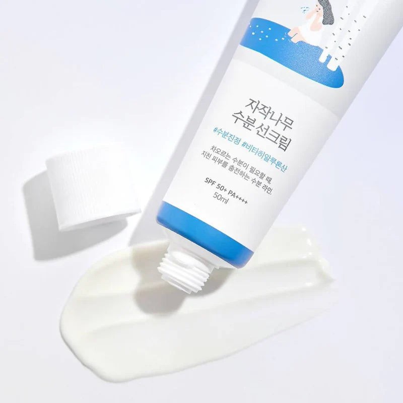 Textura acuosa del Round Lab Birch Juice Moisturizing Sunscreen