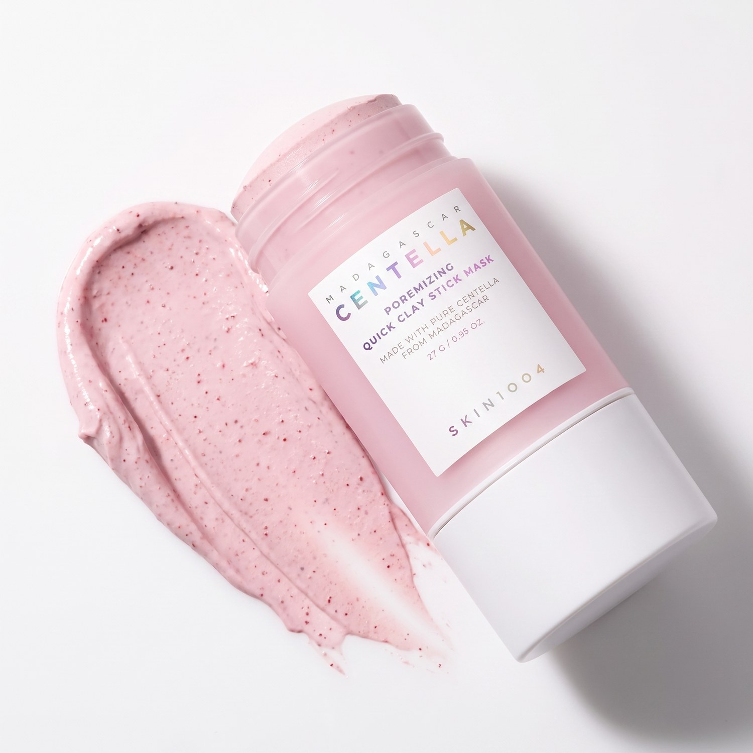 Textura de arcilla rosa con polvo de frijol rojo